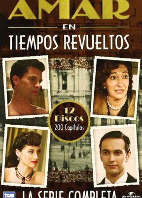 DVD cover for the Spanish series Amar en Tiempos Revueltos.