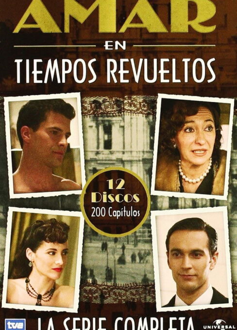 DVD cover for the Spanish series Amar en Tiempos Revueltos.